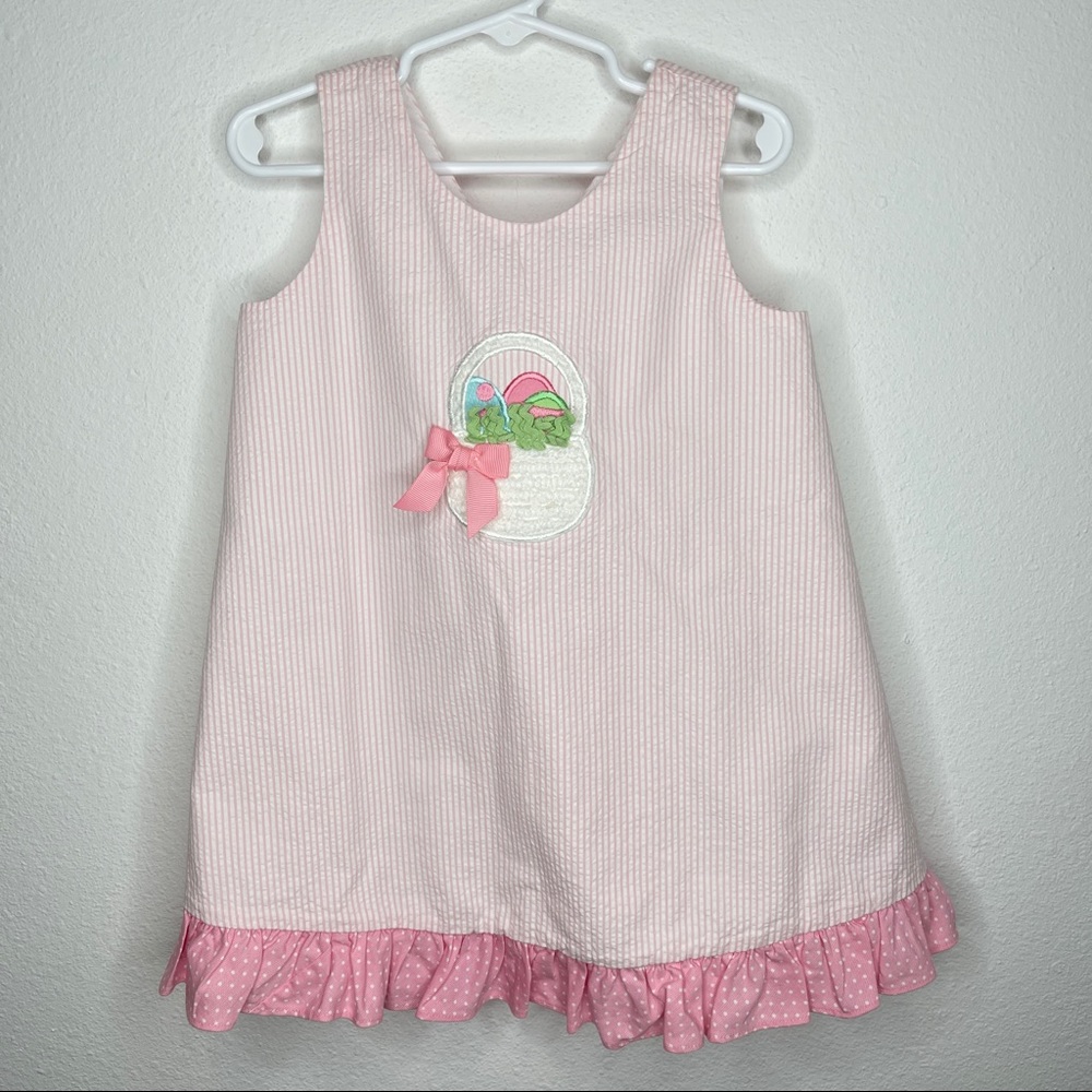 peaches 'n cream seersucker dress